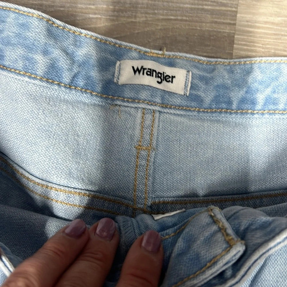 Wrangler high rise wide leg blue denim jeans size 35 PLUS NEW NWT - Picture 6 of 9